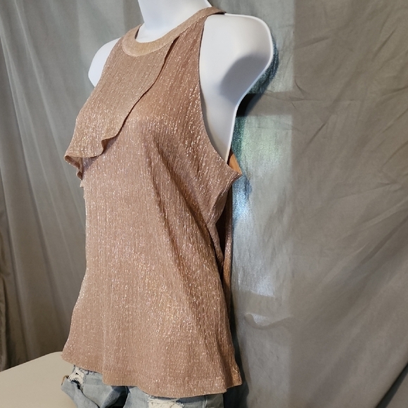 Nine West Gold Halter Blouse for a Night Out - Picture 3 of 9